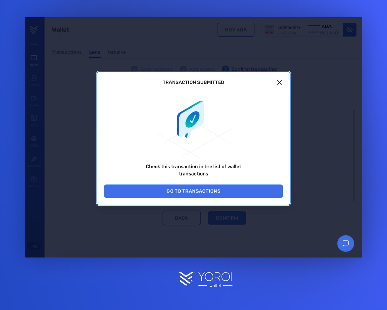 Yoroi Custom Wallet Address 8