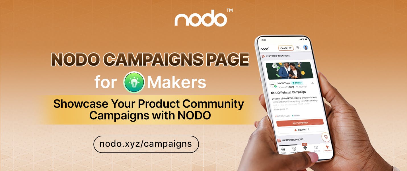 NODO Campaigns Page For Makers Article