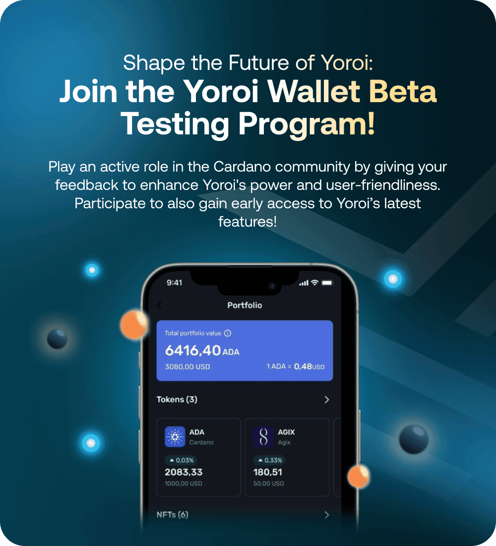 5 Blog Shape The Future Of Yoroi Join The Yoroi Wallet Beta Testing Program!