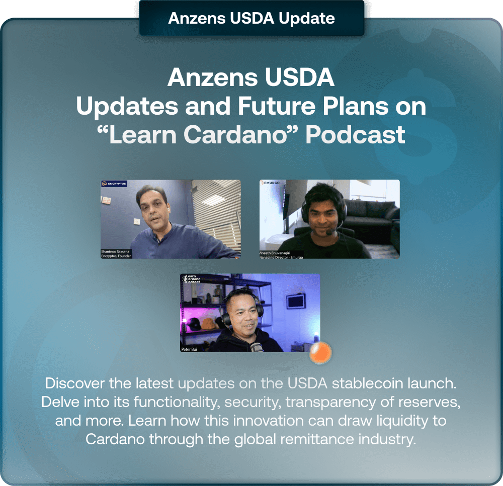 4 Blog Anzens USDA Updates And Future Plans On “Learn Cardano” Podcast