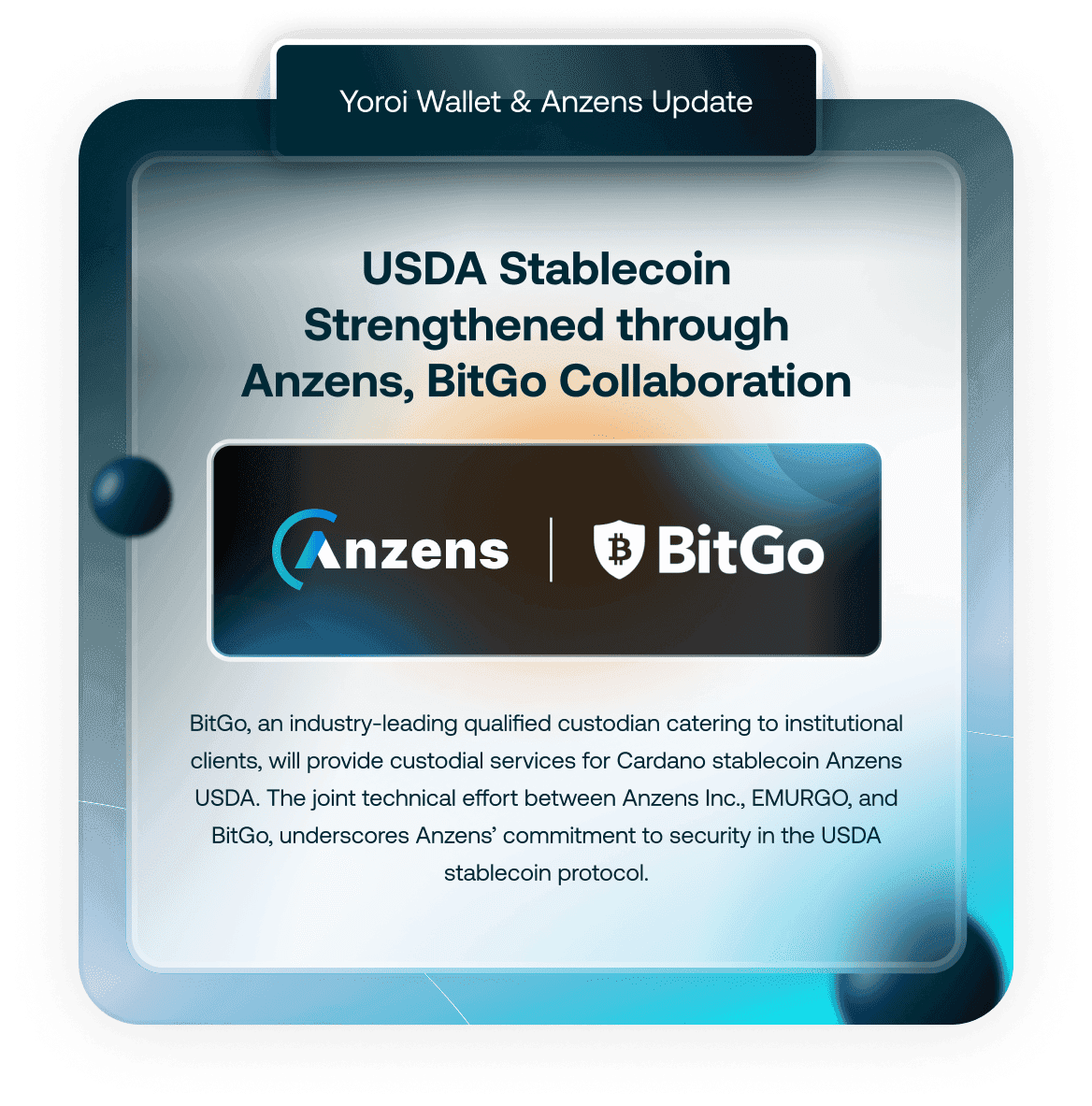 Blog 4 BitGo, Anzens, And EMURGO Join Forces To Enhance USDA Stablecoin Security