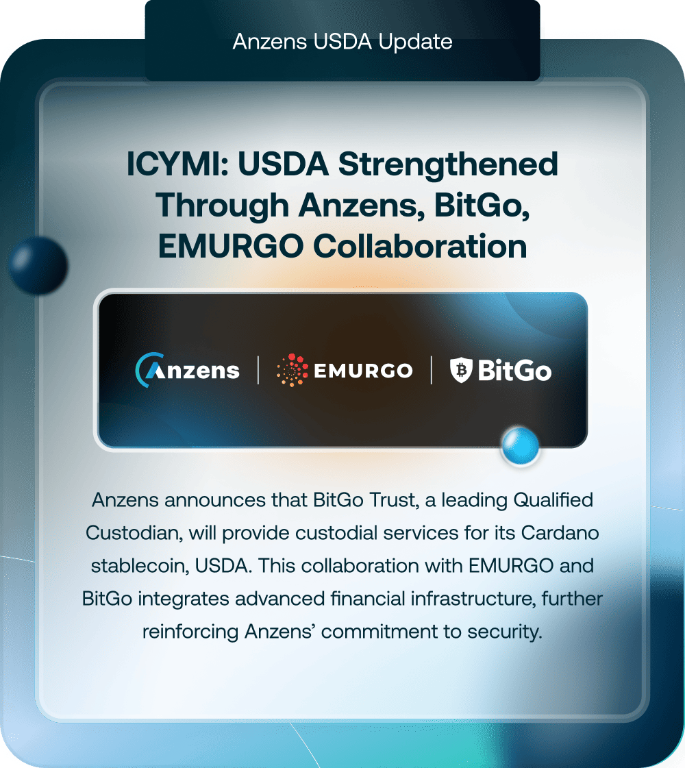 Blog 3 ICYMI USDA Strengthened With Anzens, BitGo, EMURGO Collaboration